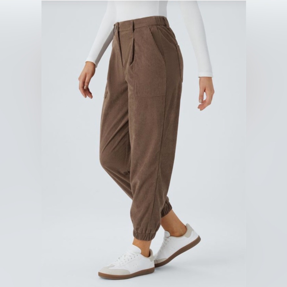 HALARA MIDRISE CORDUROY CASUAL JOGGERS SMALL NWT